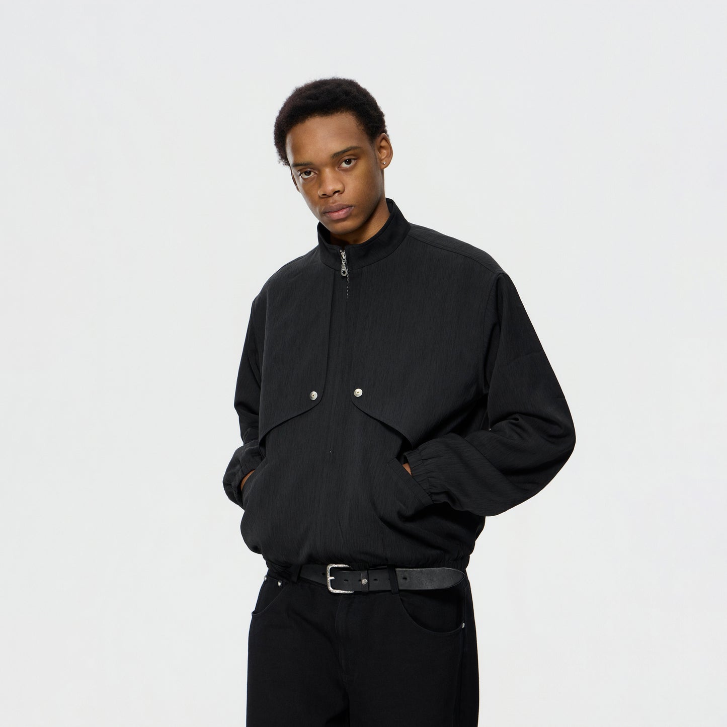 Double Flap Cropped Jacket