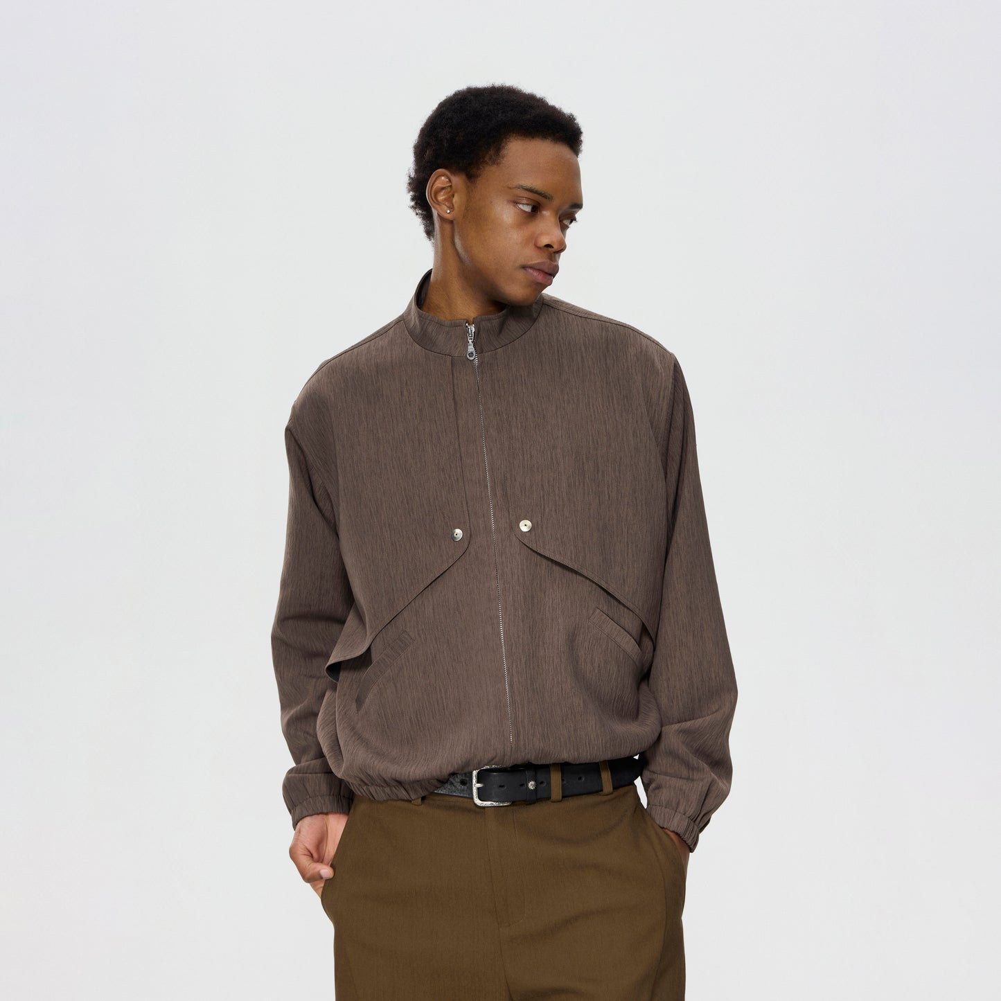 Double Flap Cropped Jacket