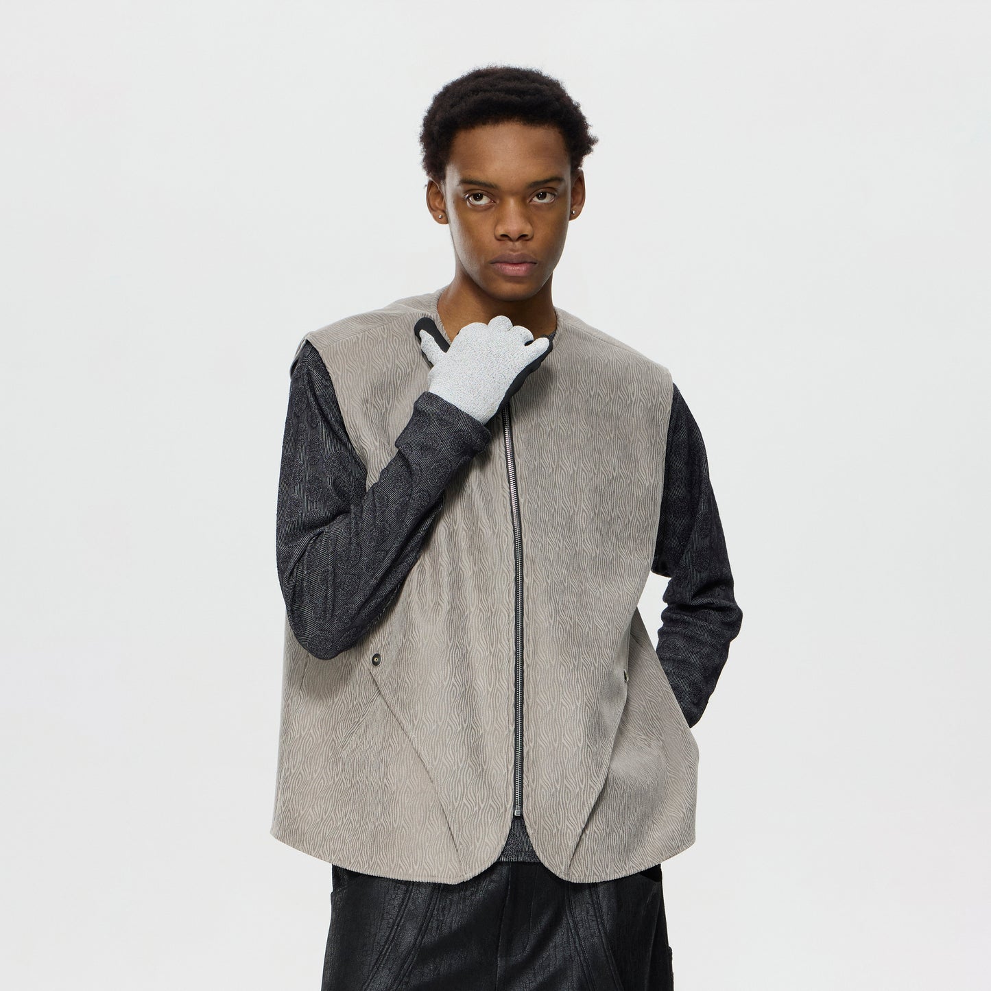 Double Flap Cropped Vest