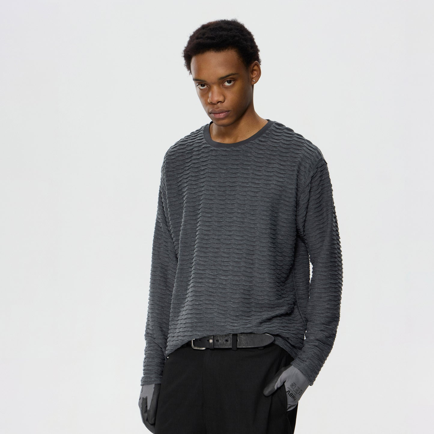 Ripple Crinkled 3D Long Sleeve