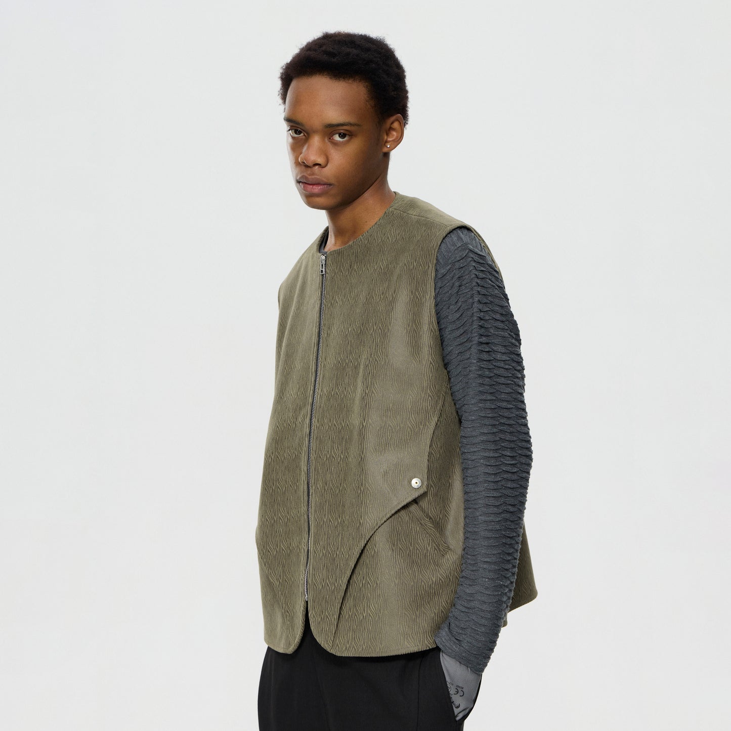 Double Flap Cropped Vest