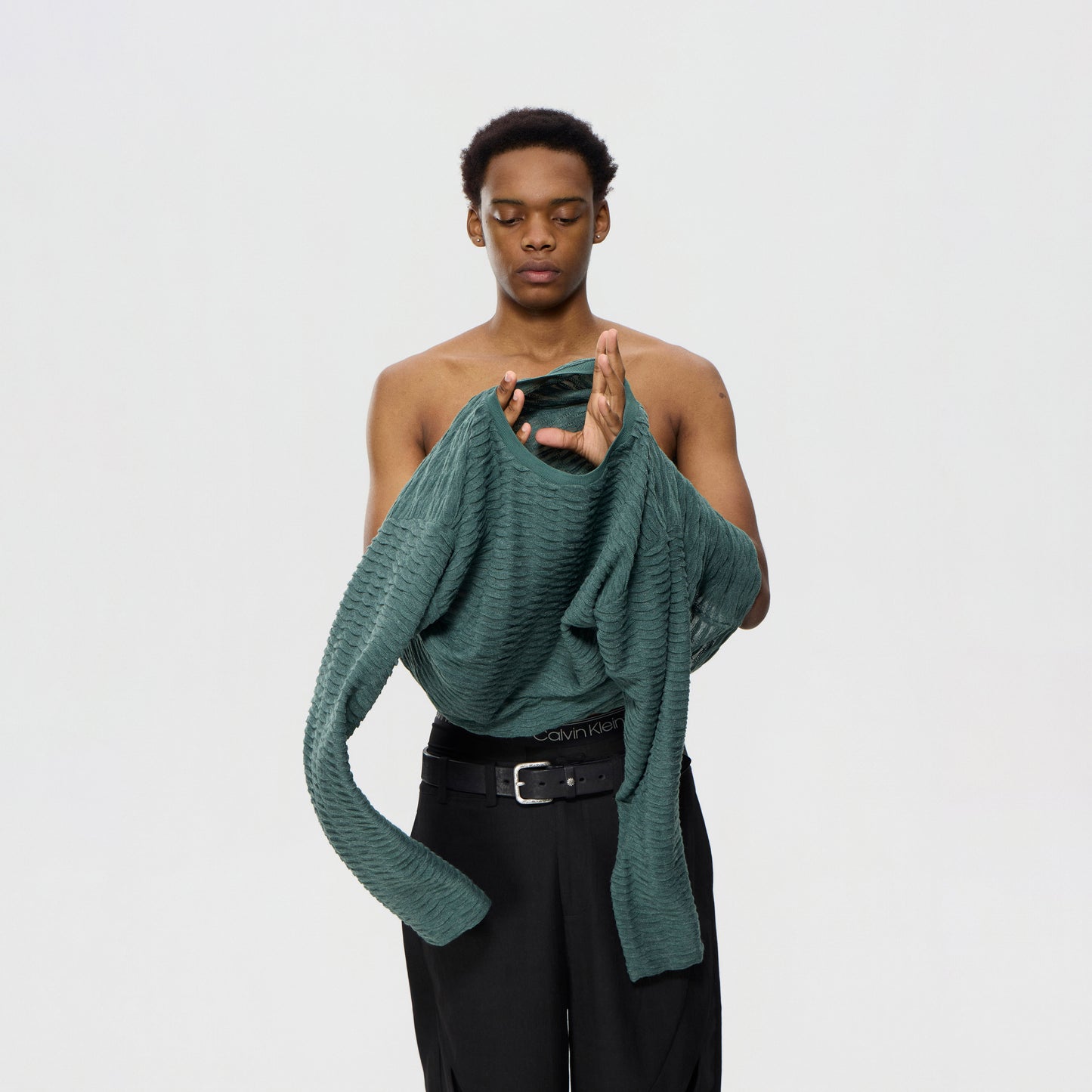 Ripple Crinkled 3D Long Sleeve