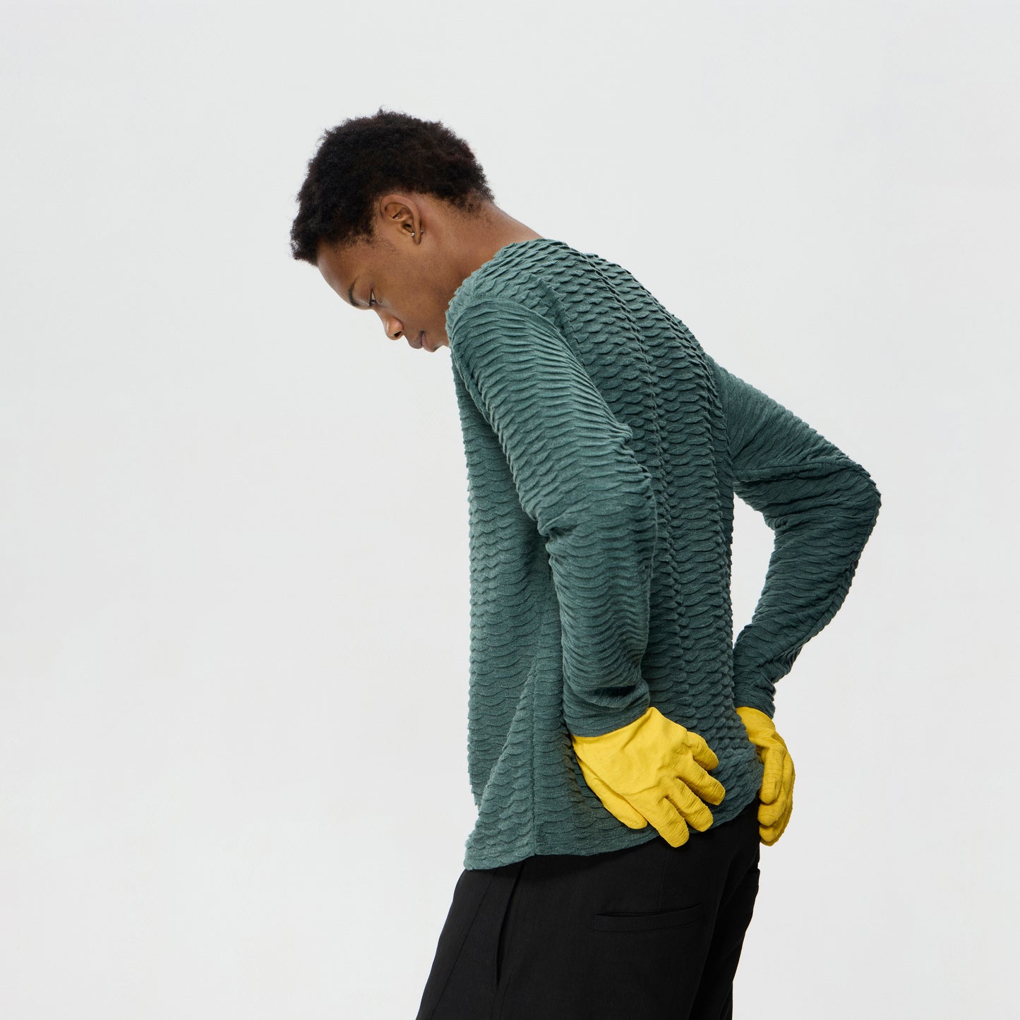 Ripple Crinkled 3D Long Sleeve