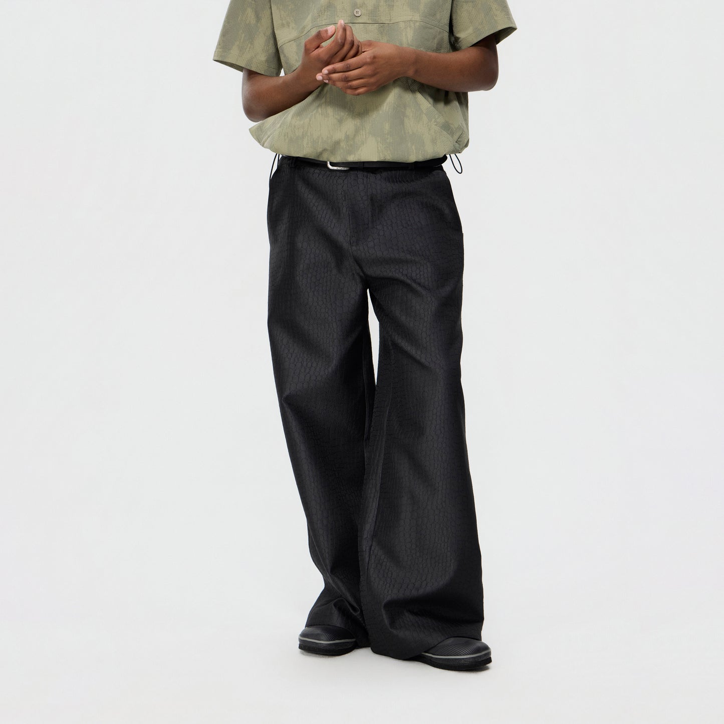 Cracked Wide Pants