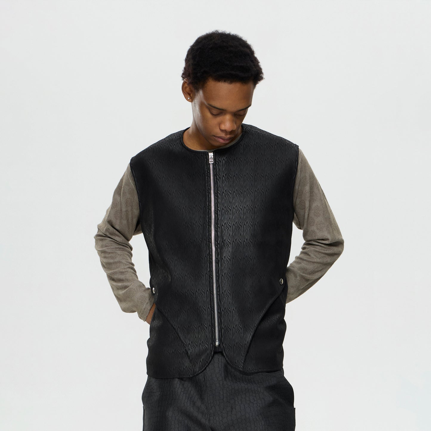 Double Flap Cropped Vest