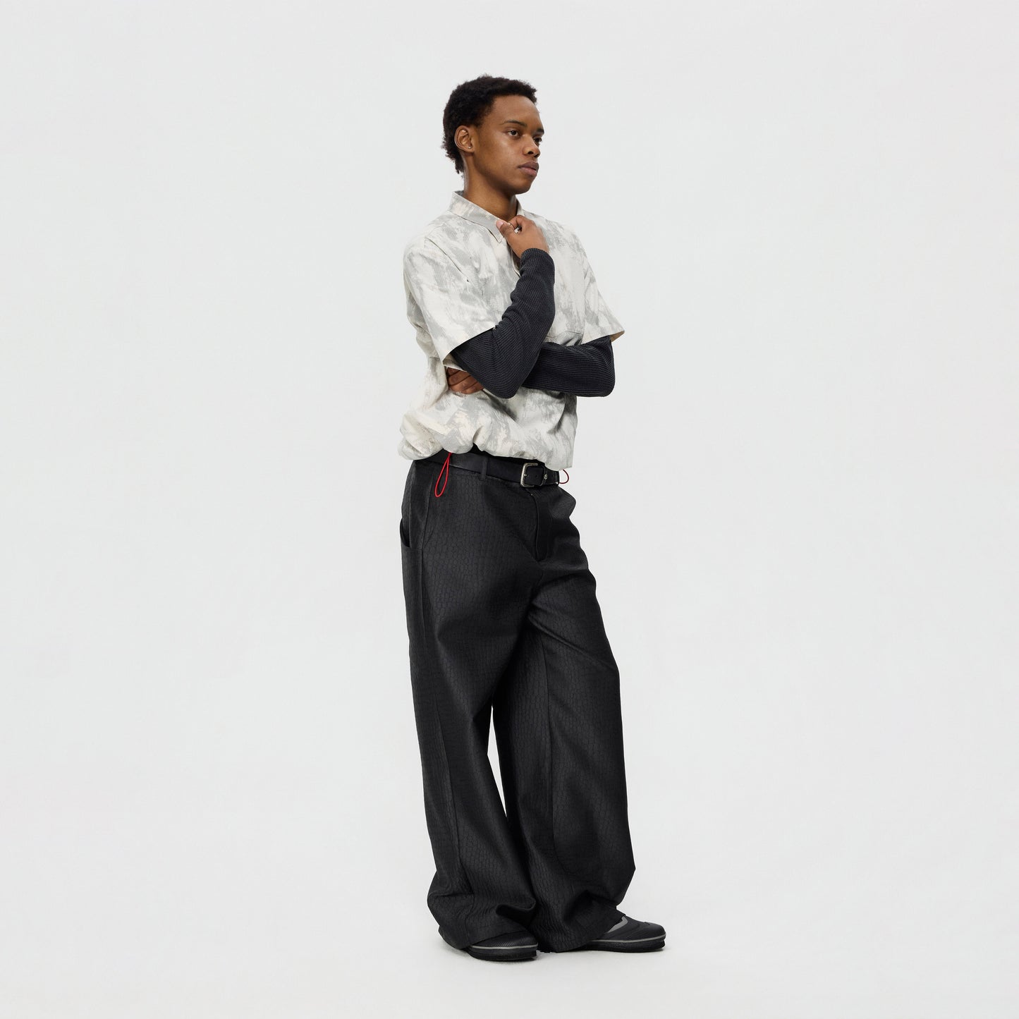 Cracked Wide Pants