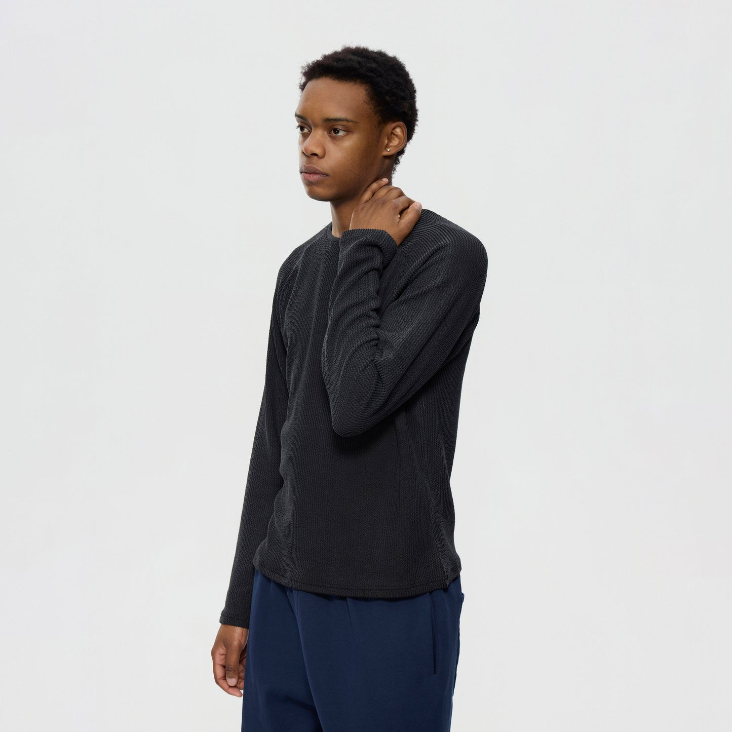 Stretchy Rib Raglan Long Sleeve