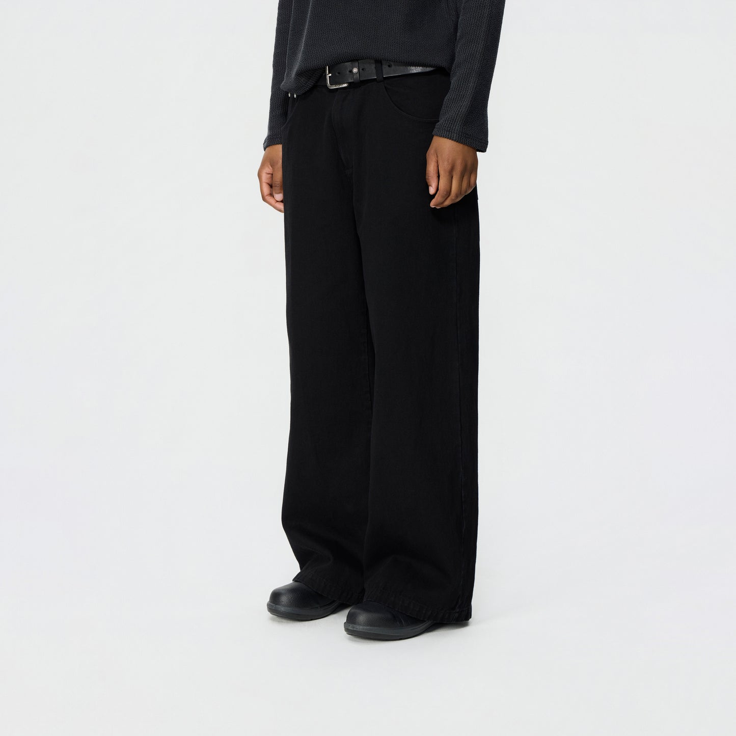 Washed Straight Denim Pants
