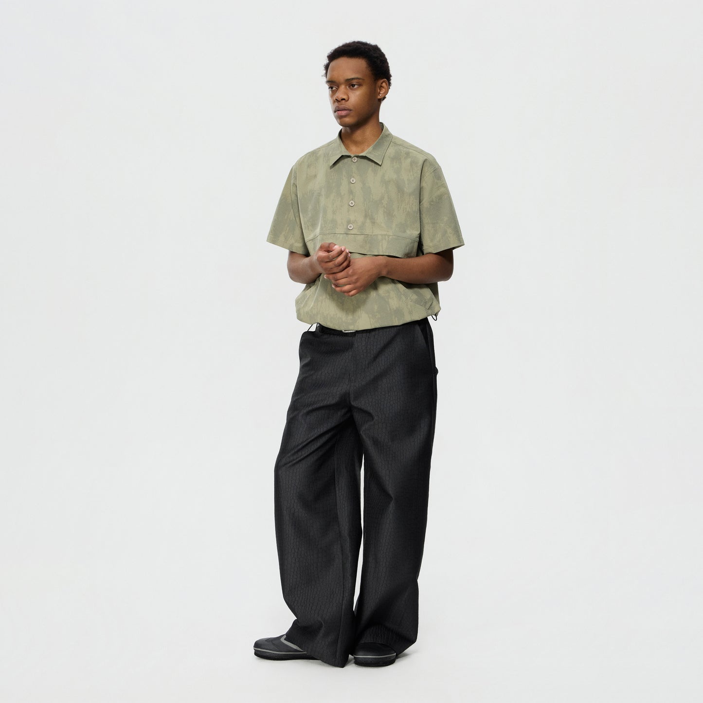 Half-Placket Panel Short Sleeve Tee