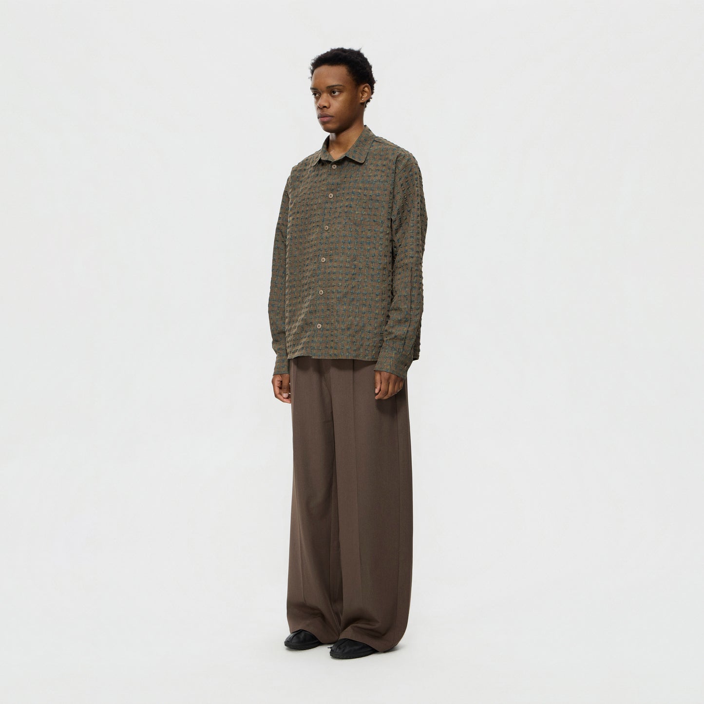 Textured Check Relax Shirt