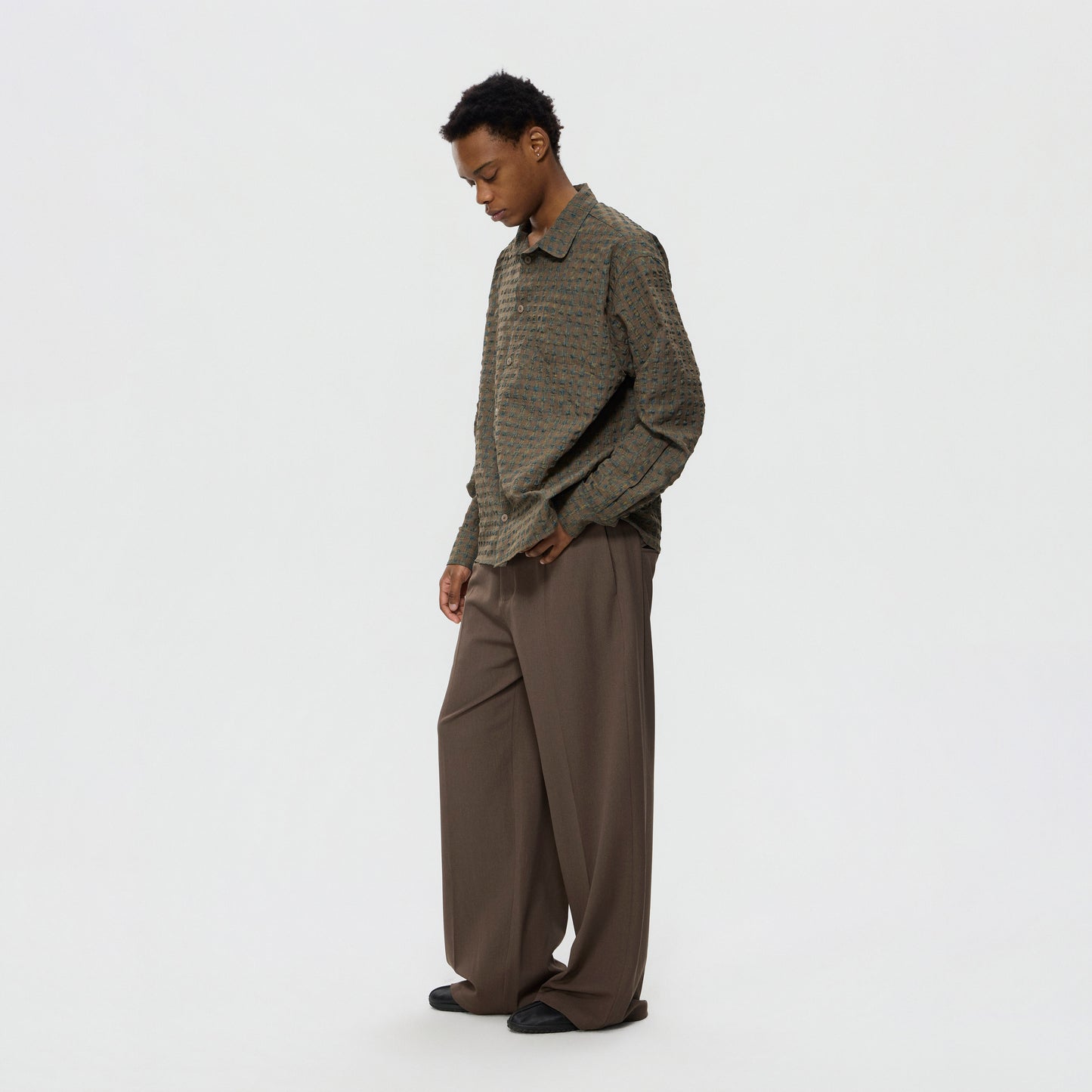 Textured Check Relax Shirt