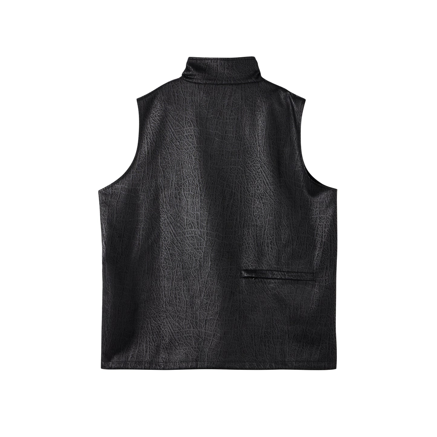 Half-Zip Drawstring Deconstructed Vest