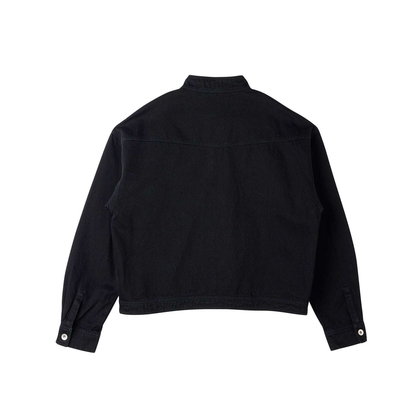 Short Stand Collar Denim Jacket