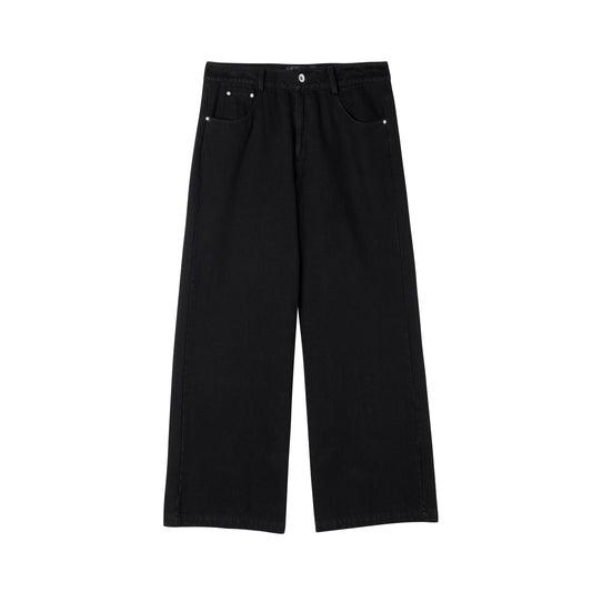 Washed Straight Denim Pants